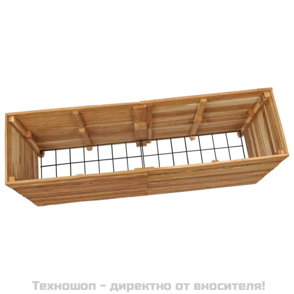 Повдигната леха 150x40x72 см рециклирано тиково дърво и стомана