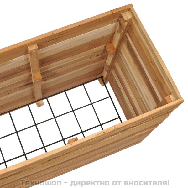 Повдигната леха 150x40x72 см рециклирано тиково дърво и стомана