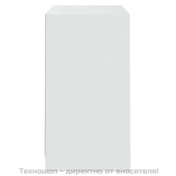 Сайдборд, бял, 70x41x75 см, инженерно дърво