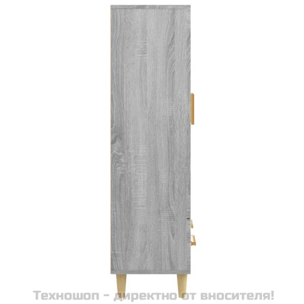 Висок шкаф, сив сонома, 70x31x115 см, инженерно дърво