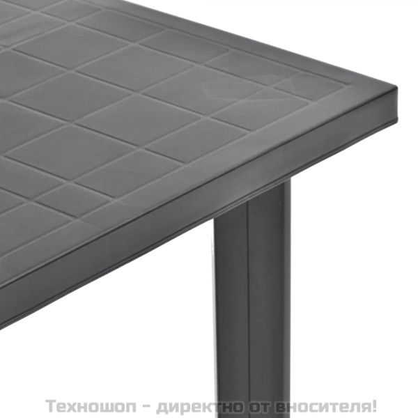 Градинска маса, антрацит, 80x75x72 см, пластмаса