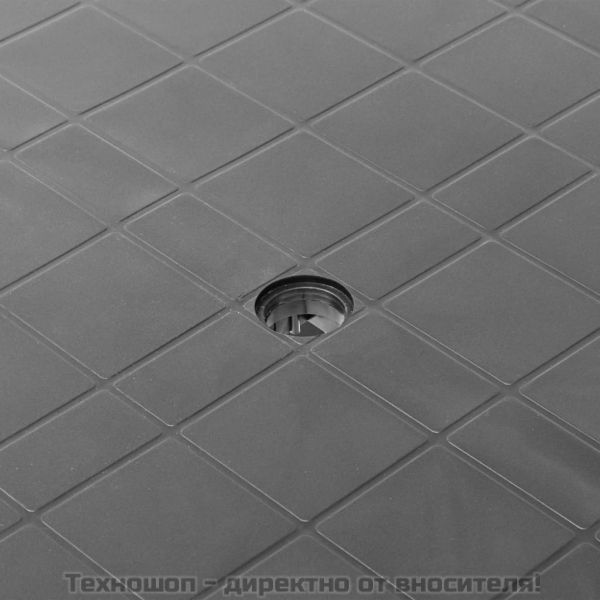 Градинска маса, антрацит, 80x75x72 см, пластмаса