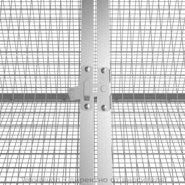 Клетка за зайци, антрацитна, 302,5x80,5x71 см, поцинкована стомана