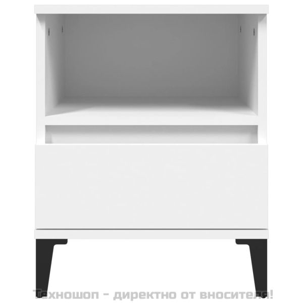 Нощни шкафчета, 2 бр, бели, 40x35x50 см