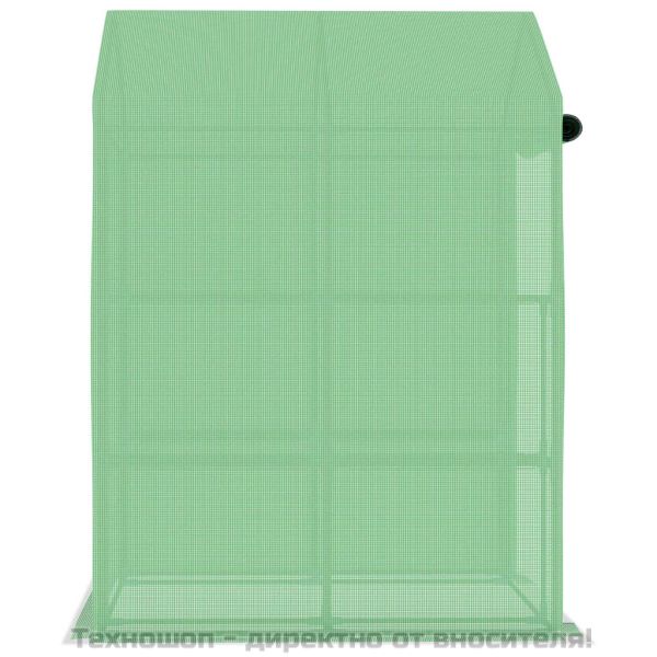 Оранжерия с рафтове, стомана, 143x143x195 см