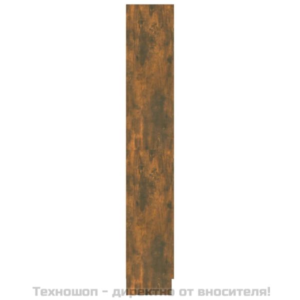 Шкаф за книги, опушен дъб, 82,5x30,5x185,5 см, инженерно дърво