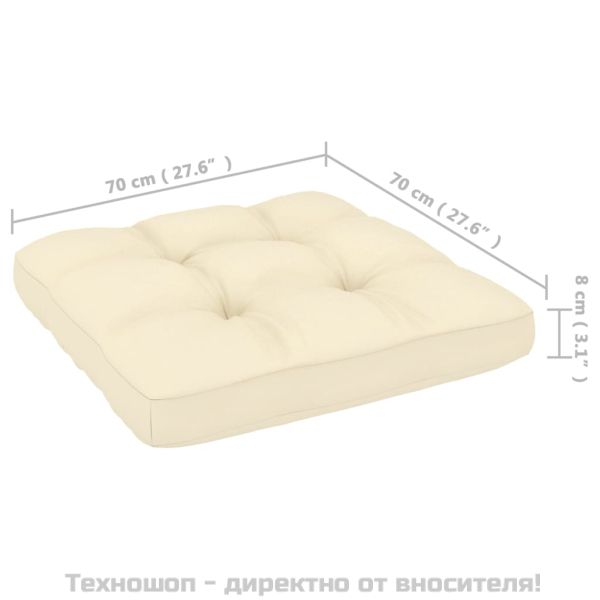 Градински комплект с възглавници 2 части меденокафяв бор масив