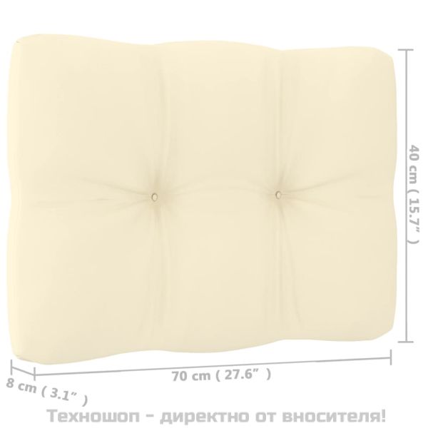 Градински комплект с възглавници 2 части меденокафяв бор масив