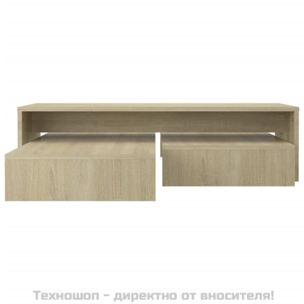 Масички за кафе, дъб сонома, 100x100x26,5 см, инженерно дърво