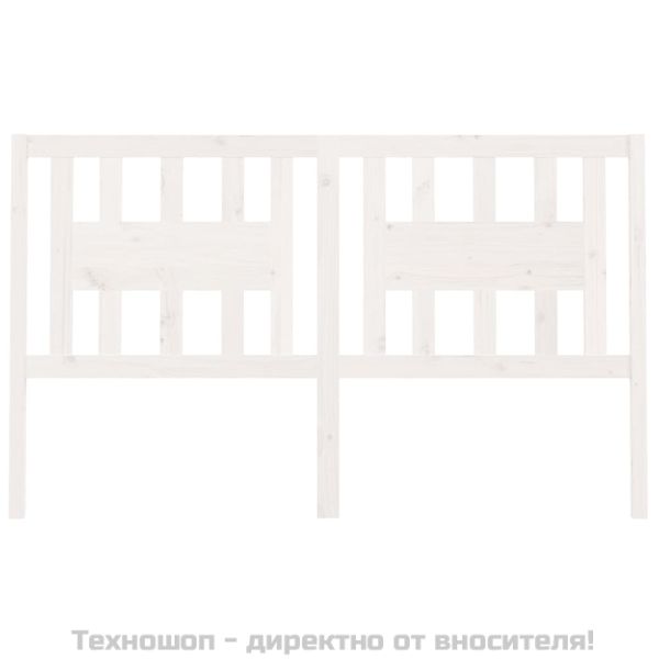 Табла за спалня, бяла, 126x4x100 см, бор масив