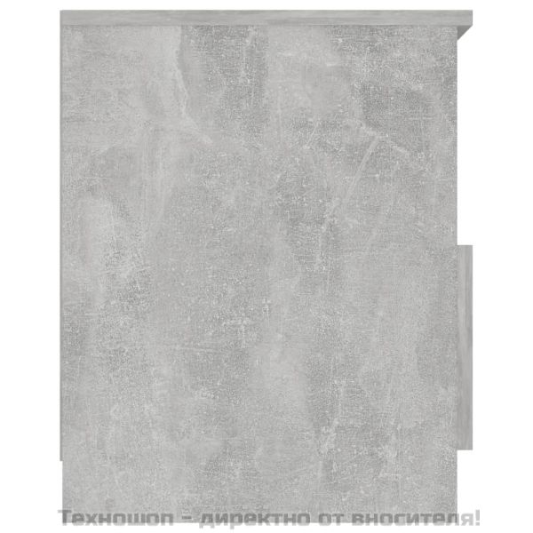 Нощни шкафчета, 2 бр, бетонно сив, 40x40x50 см, инженерно дърво