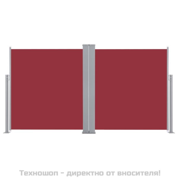 Прибираща се странична тента, 170x600 см, червена