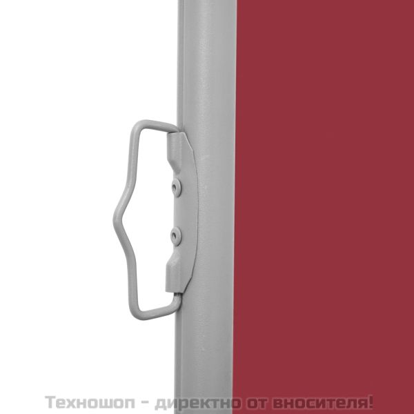 Прибираща се странична тента, 170x600 см, червена