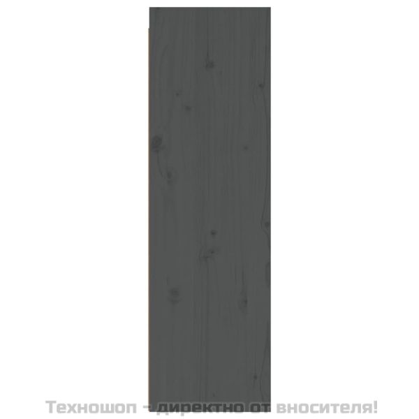 Стенни шкафове, 2 бр, сиви, 30x30x100 см, бор масив