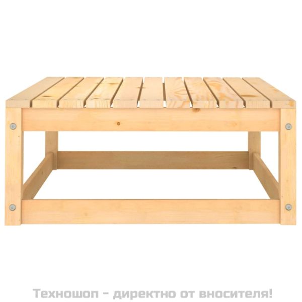 Градински табуретки с възглавници, 2 бр, борово дърво масив