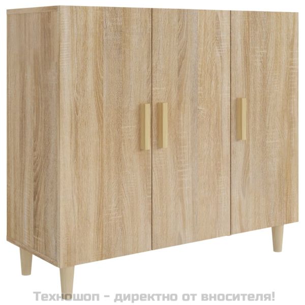 Сайдборд, дъб сонома, 90x34x80 см, инженерно дърво