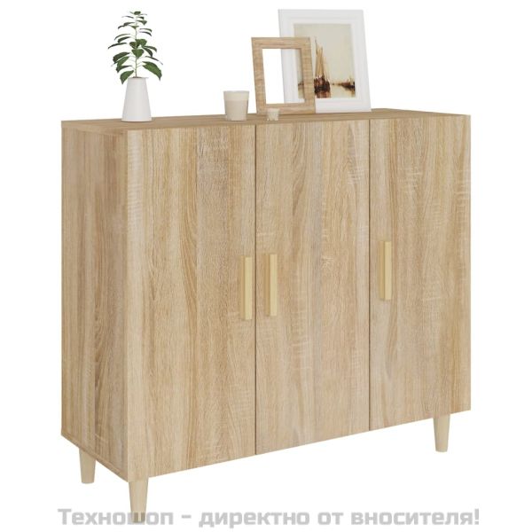 Сайдборд, дъб сонома, 90x34x80 см, инженерно дърво