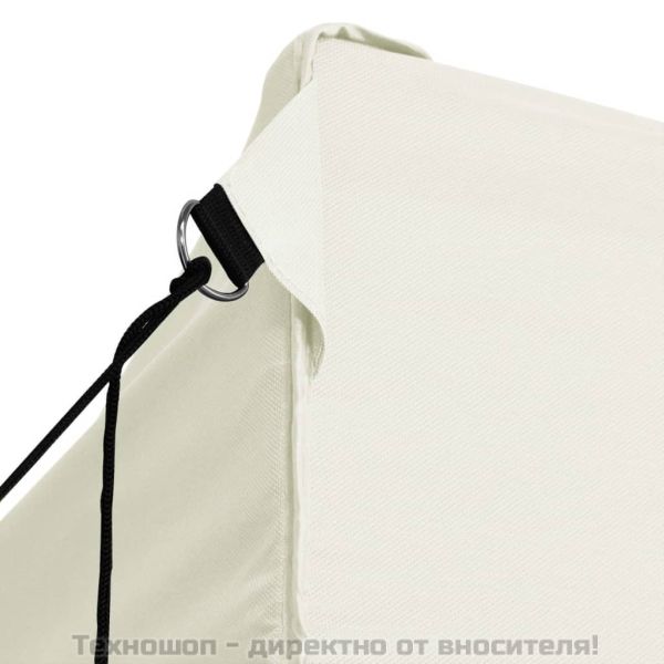 Сгъваема парти шатра с 4 странични стени 3х4 м стомана кремава