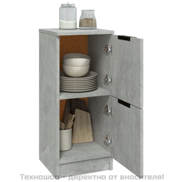 Сайдборди, 2 бр, бетонно сиви, 30x30x70 см, инженерно дърво