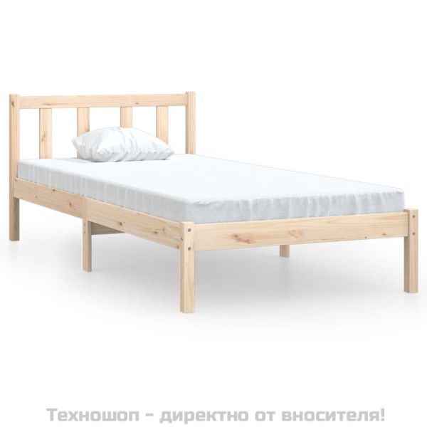 Рамка за легло, бор масив, 90x190 см, Single