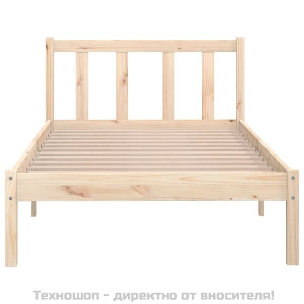 Рамка за легло, бор масив, 90x190 см, Single