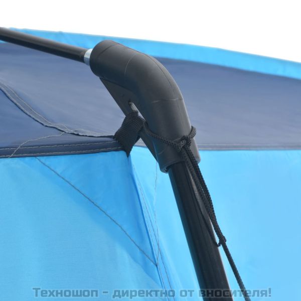 Палатка за басейн, текстил, 660x580x250 см, синя