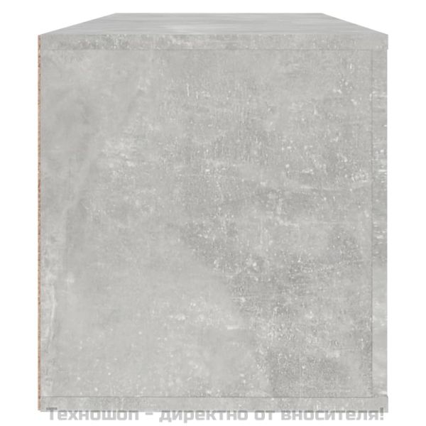 Шкаф за обувки, бетонно сив, 100x35x38 см, инженерно дърво