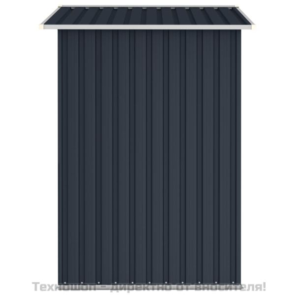 Градинска барака, антрацит, 205x129x183 см, поцинкована стомана