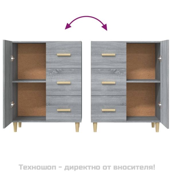 Сайдборд, сив сонома, 69,5x34x90 см, инженерно дърво