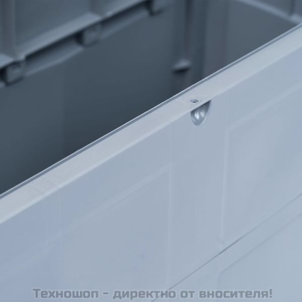 Градинска кутия за съхранение, 320 л, сиво-черна