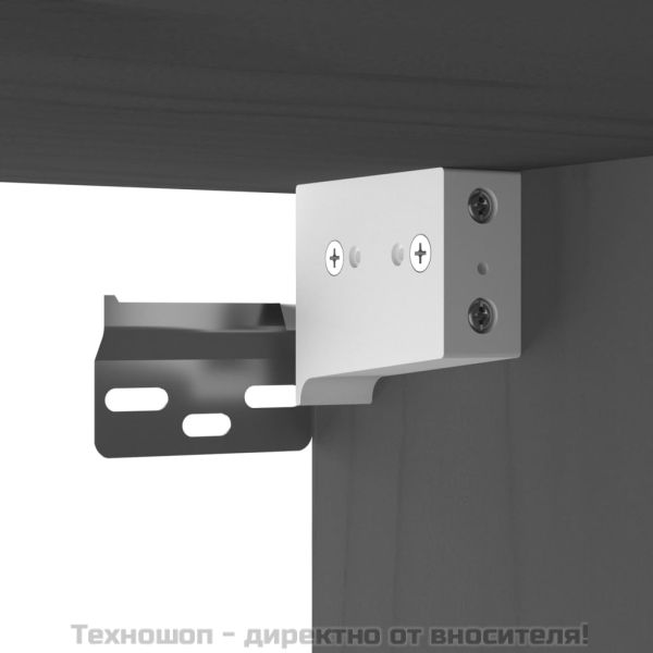 Стенен шкаф, сив, 60x30x35 см, борово дърво масив