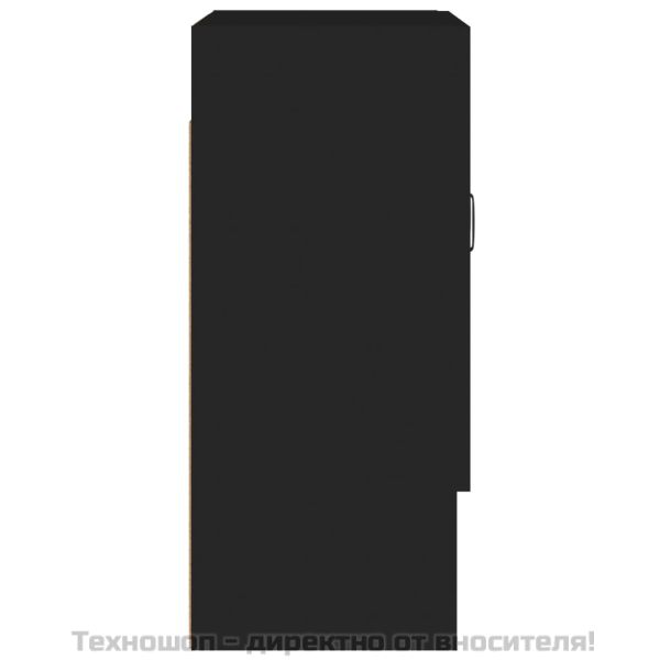Стенен шкаф, черен, 60x31x70 см, инженерно дърво