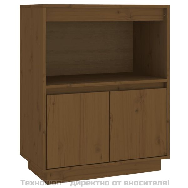 Сайдборд, меденокафяв, 60x34x75 см, бор масив