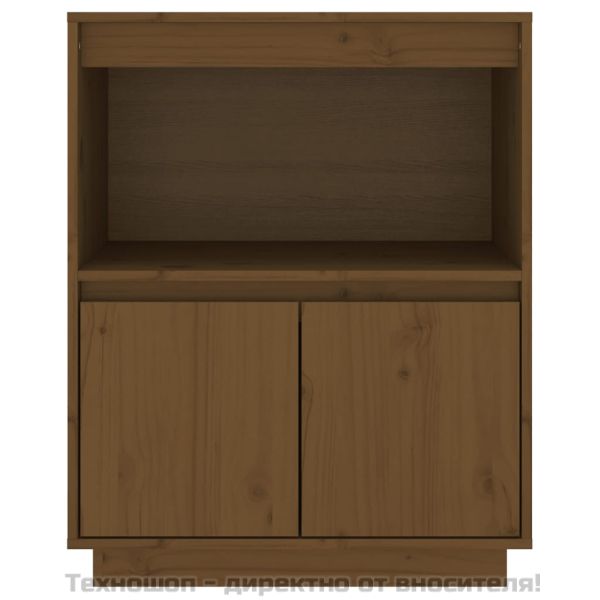 Сайдборд, меденокафяв, 60x34x75 см, бор масив