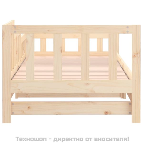 Разтегателна кушетка, 2x(90x190) см, борово дърво масив