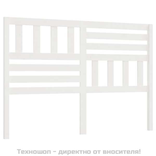 Горна табла за легло, бяла, 166x4x100 см, бор масив