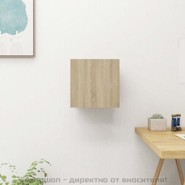 ТВ шкаф за стенен монтаж, дъб сонома, 30,5x30x30 см