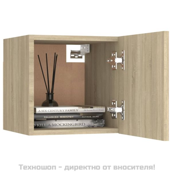 ТВ шкаф за стенен монтаж, дъб сонома, 30,5x30x30 см