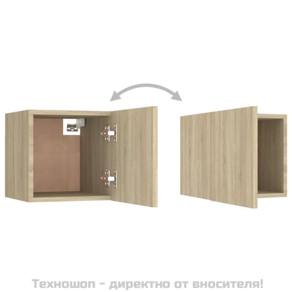 ТВ шкаф за стенен монтаж, дъб сонома, 30,5x30x30 см