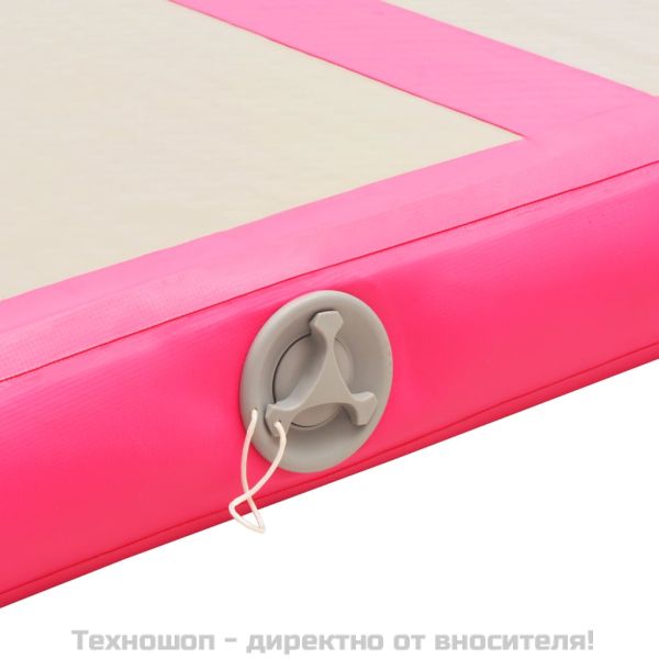 Надуваем дюшек за гимнастика с помпа, 600x100x10 см, PVC, розов