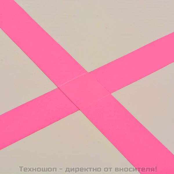 Надуваем дюшек за гимнастика с помпа, 600x100x10 см, PVC, розов