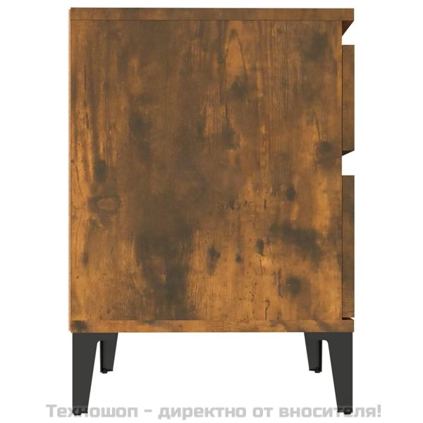 Нощно шкафче, опушен дъб, 40x35x50 см