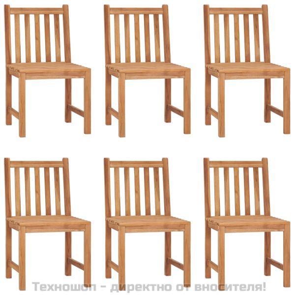 Градински комплект за хранене, 7 части, 160x80 см, масивно тиково дърво