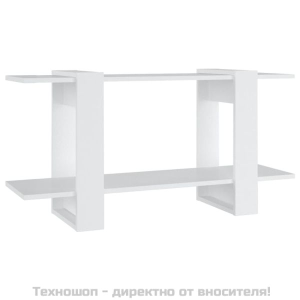 Библиотека, бяла, 100x30x51 см, инженерно дърво