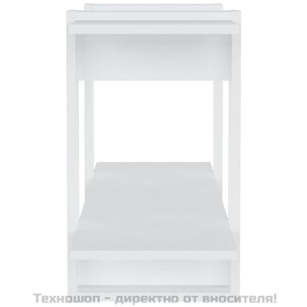 Библиотека, бяла, 100x30x51 см, инженерно дърво