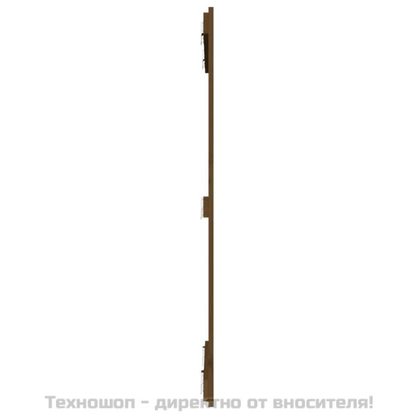 Стенна табла за спалня, меденокафява, 82,5x3x110 см, бор масив