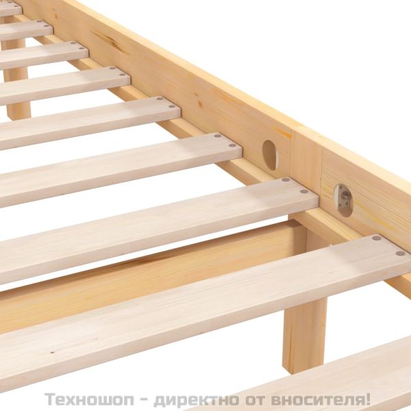 Рамка за легло, бор масив, 150x200 см, King Size