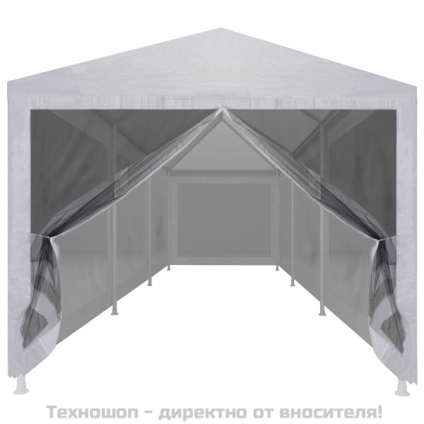 Шатра за партита с 8 мрежести стени, 9х3 м