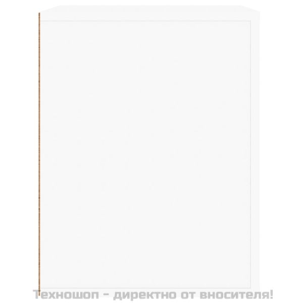 Нощно шкафче за стенен монтаж, бяло, 50x36x47 см