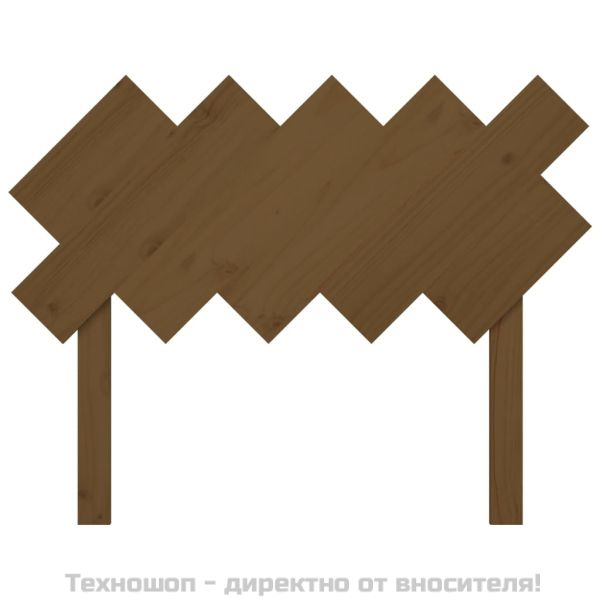 Горна табла за легло, меденокафява, 104x3x80,5 см, бор масив